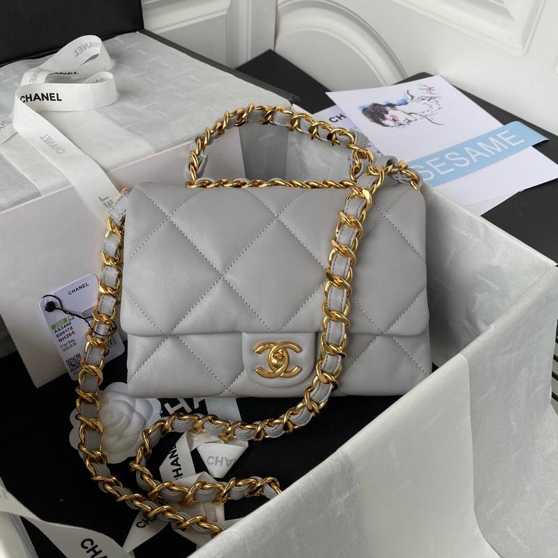 Chanel Handbags AS3499 Sheepskin Grey